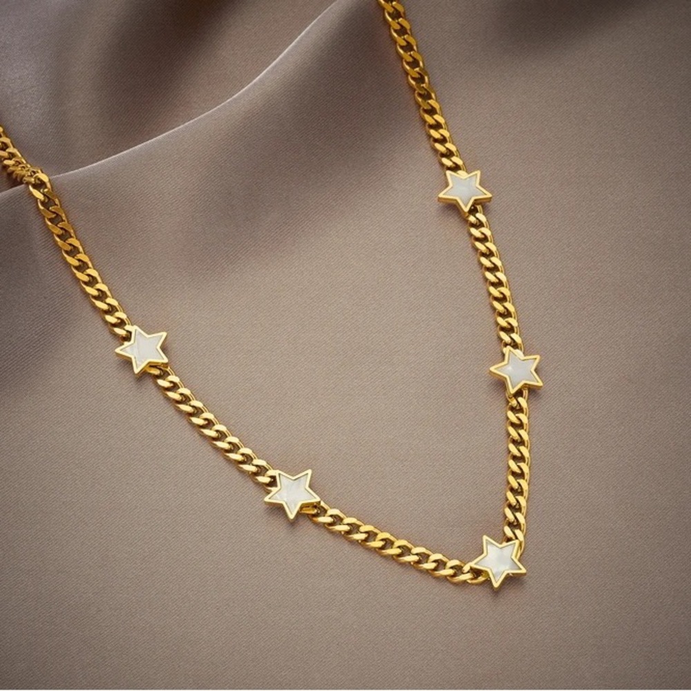 ◾️18K Gold Plated Chunky Star Pendant Necklace